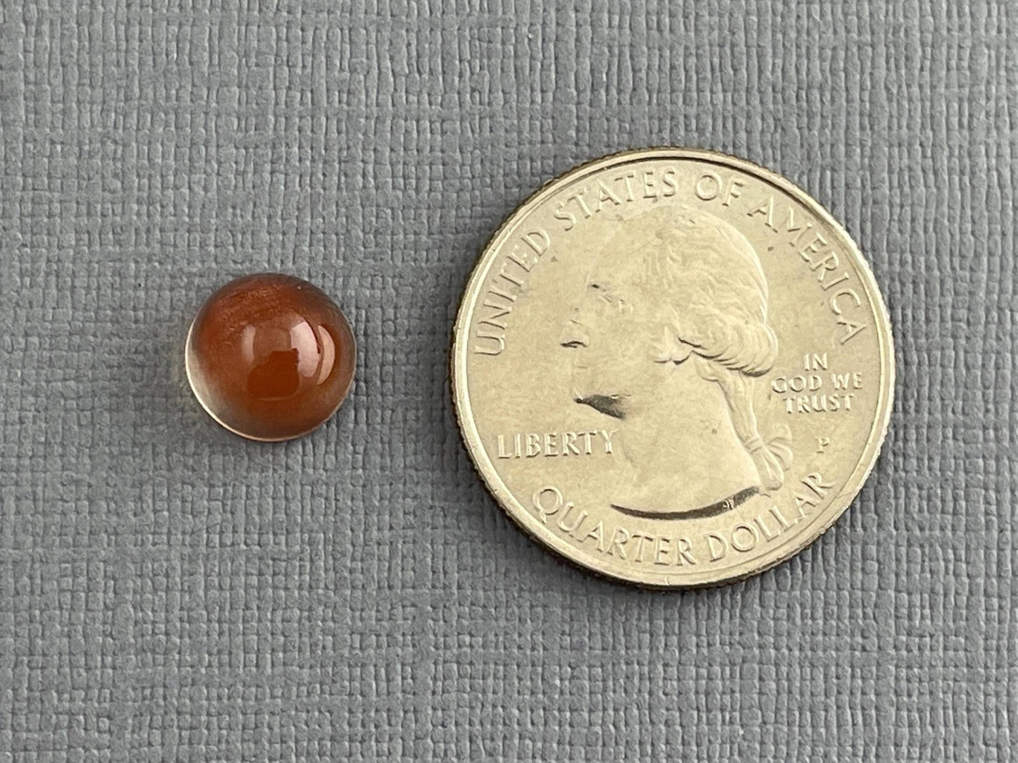 9mm Oregon Sunstone Round Cabochon | Natural American Gemstone | 3.42 carats | OSC273 - Oregon Sunstone - Gem Enthusiast