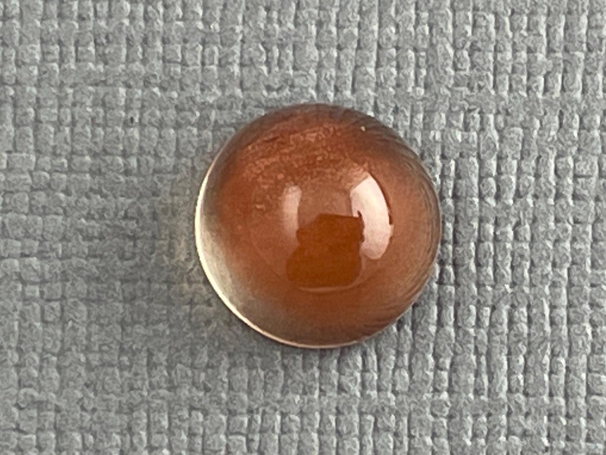 9mm Oregon Sunstone Round Cabochon | Natural American Gemstone | 3.42 carats | OSC273 - Oregon Sunstone - Gem Enthusiast