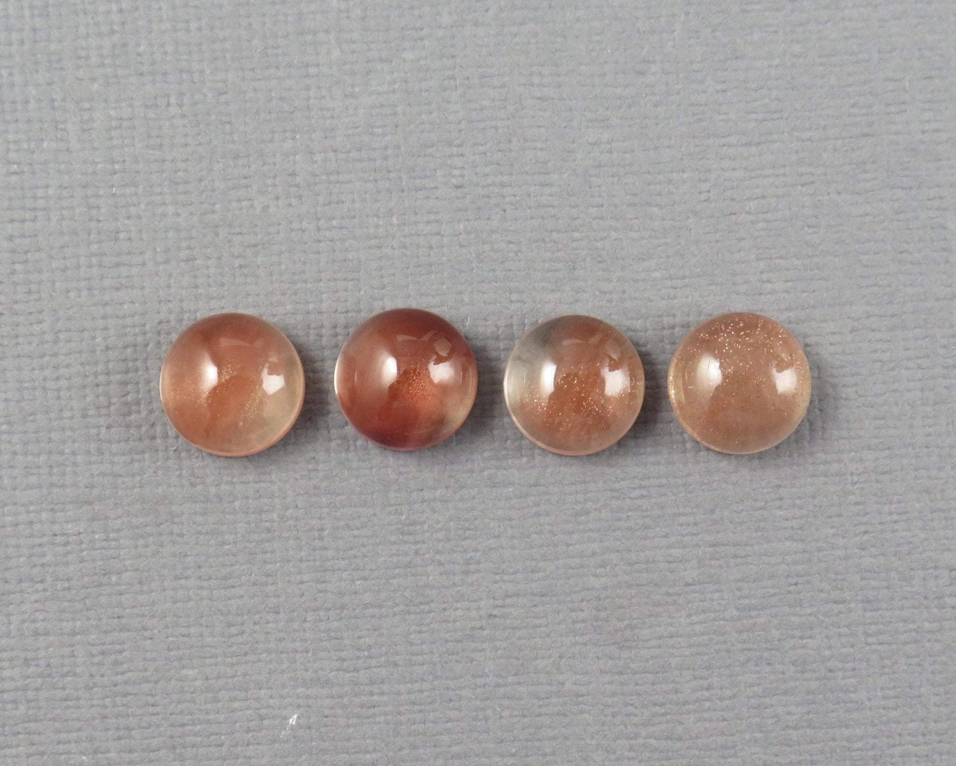 9mm Oregon Sunstone Round Cabochons | avg 3.4ct | Sold Per Stone | Ponderosa, Oregon USA | OSC360 - Gem Enthusiast