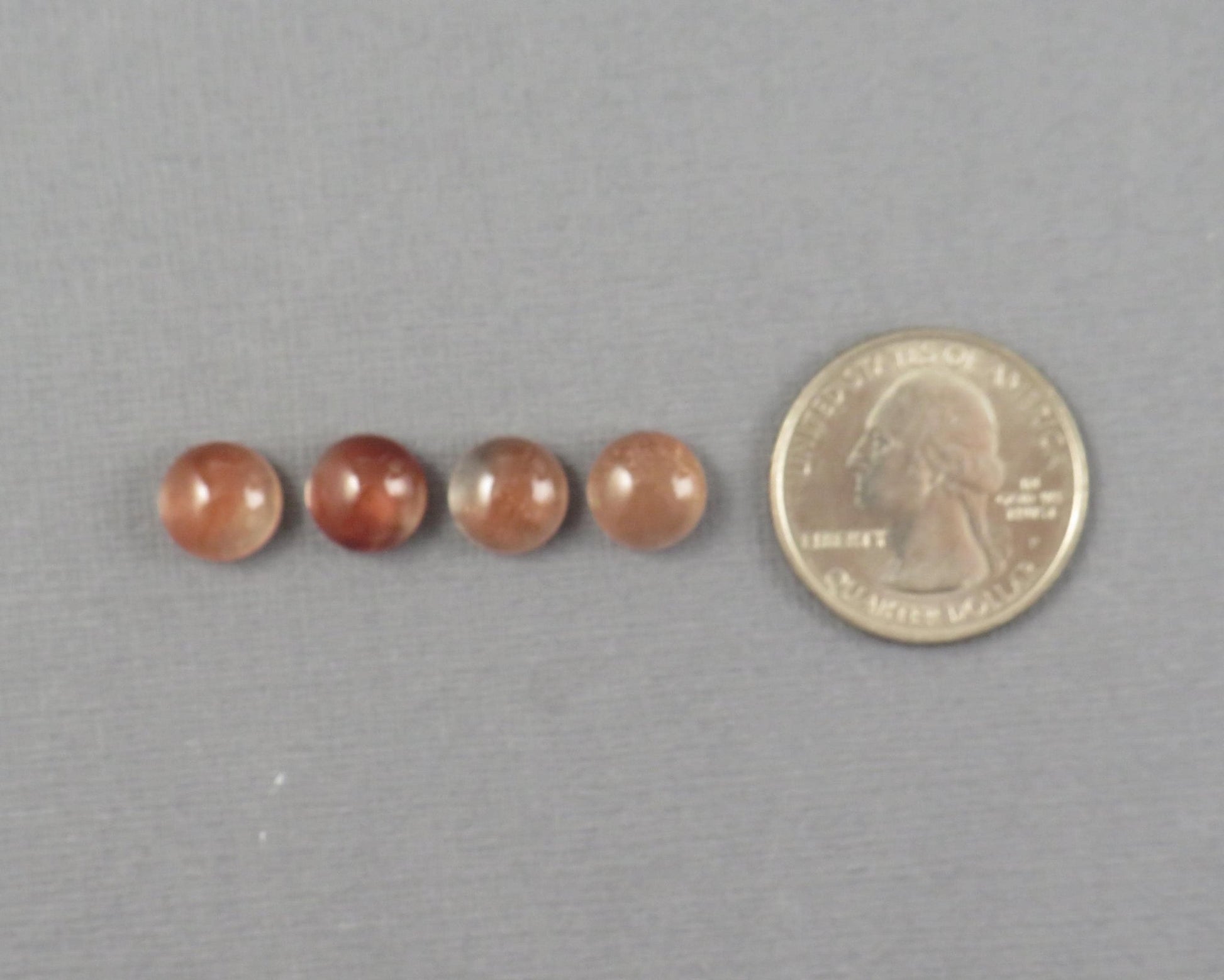9mm Oregon Sunstone Round Cabochons | avg 3.4ct | Sold Per Stone | Ponderosa, Oregon USA | OSC360 - Gem Enthusiast