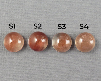 9mm Oregon Sunstone Round Cabochons | avg 3.4ct | Sold Per Stone | Ponderosa, Oregon USA | OSC360 - Gem Enthusiast