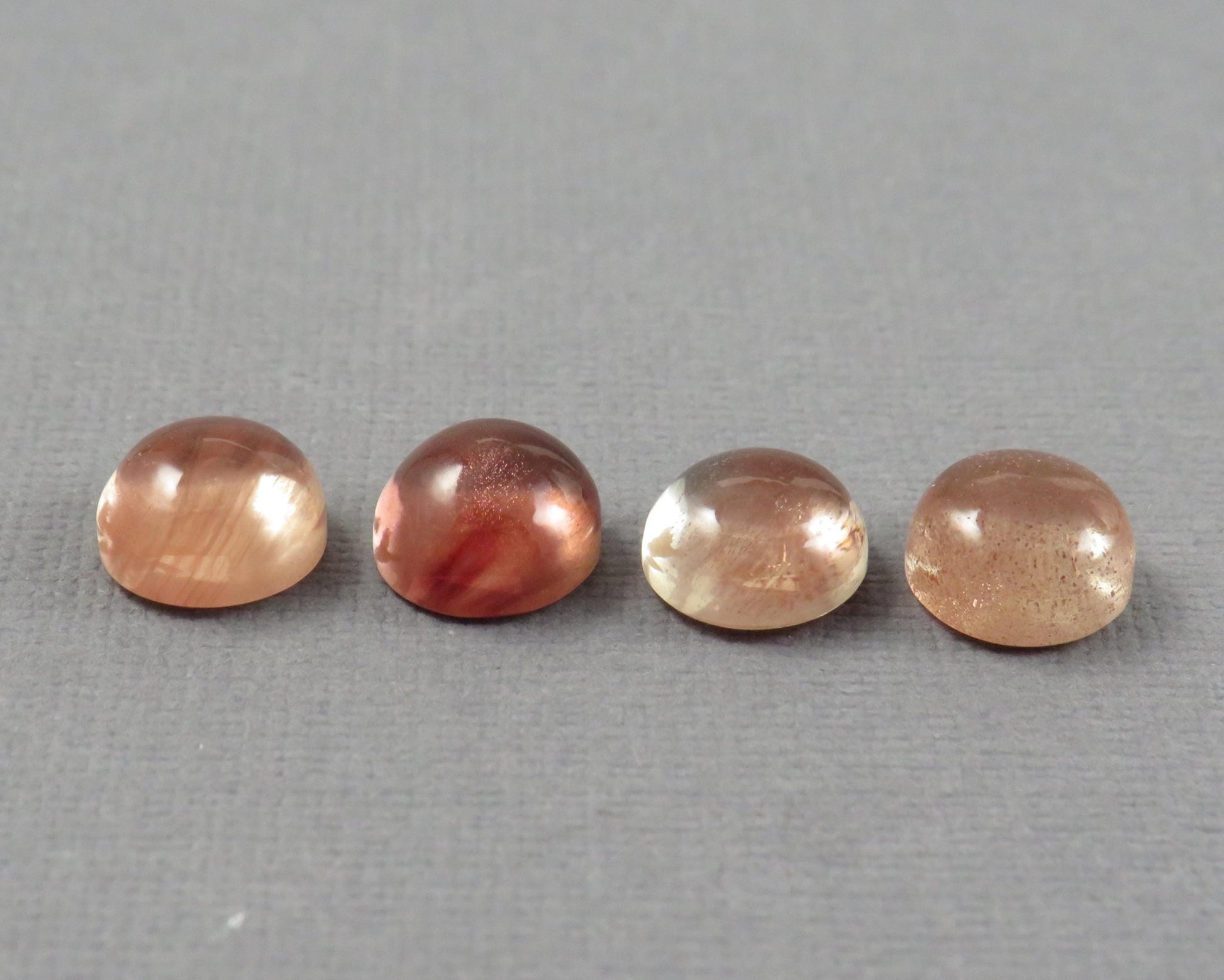 9mm Oregon Sunstone Round Cabochons | avg 3.4ct | Sold Per Stone | Ponderosa, Oregon USA | OSC360 - Gem Enthusiast
