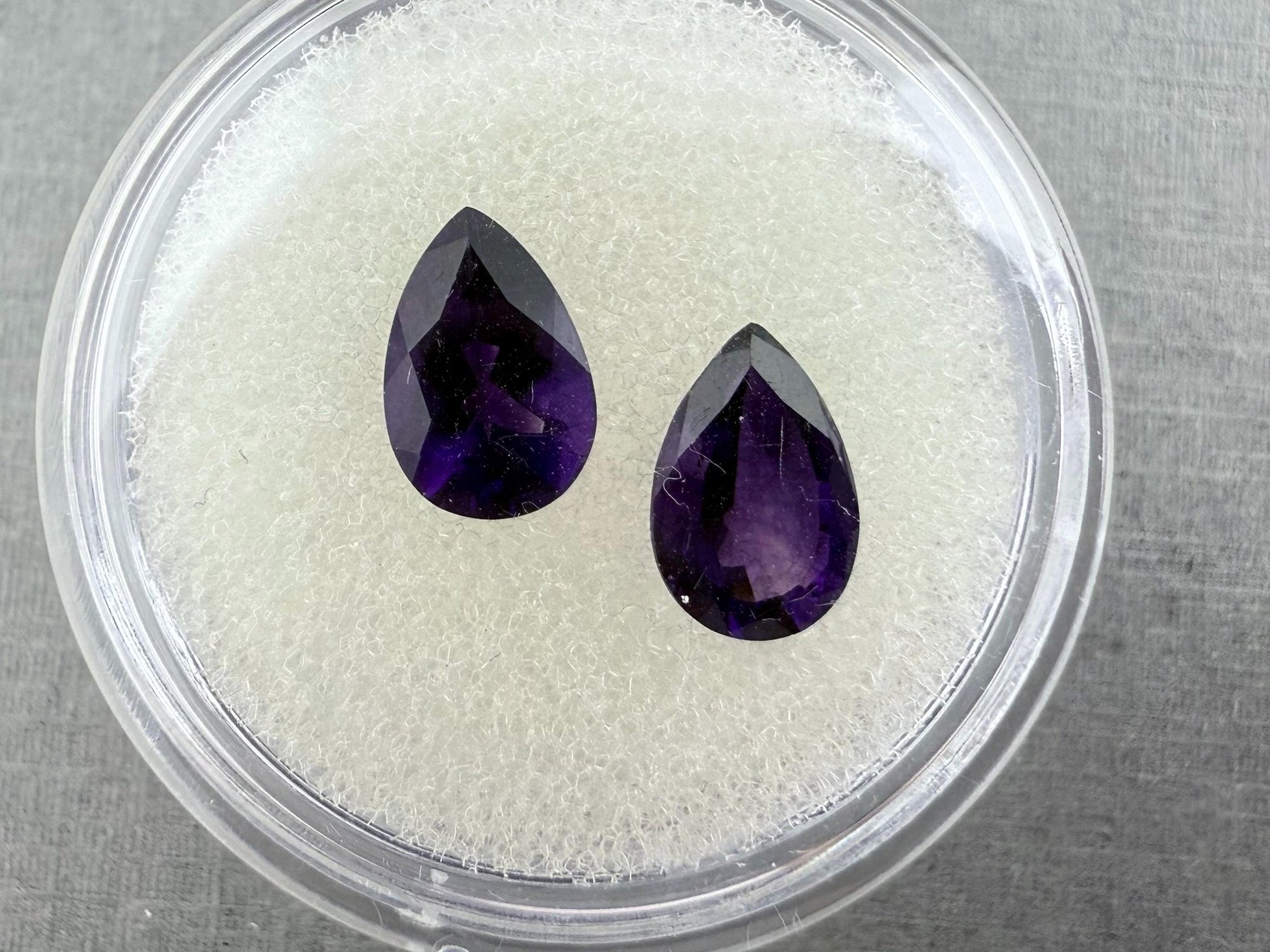 9x6 Arizona Amethyst Pear Pair | Ethically Sourced | AZ202 - Arizona Amethyst - Gem Enthusiast