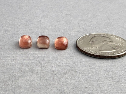 9x6 Oregon Sunstones Cushion Cabochon Lot | Schiller | 6 carats | OSC326 - Gem Enthusiast
