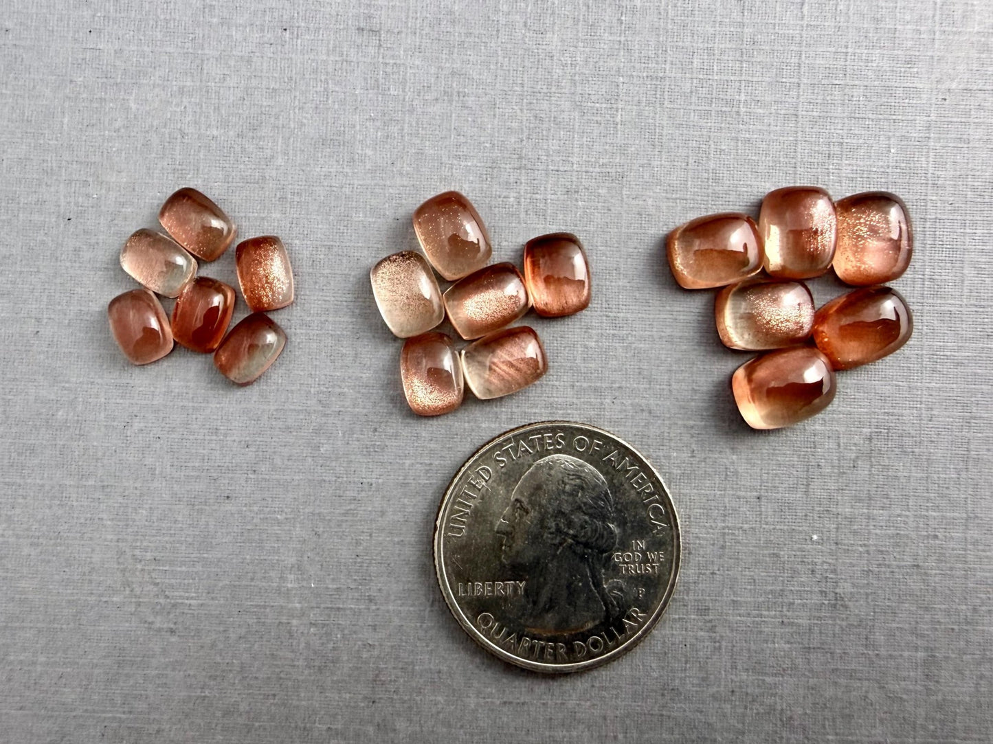 9x7 8x6 7x5 Oregon Sunstones Cushioned Cabochon with Schiller - Gem Enthusiast