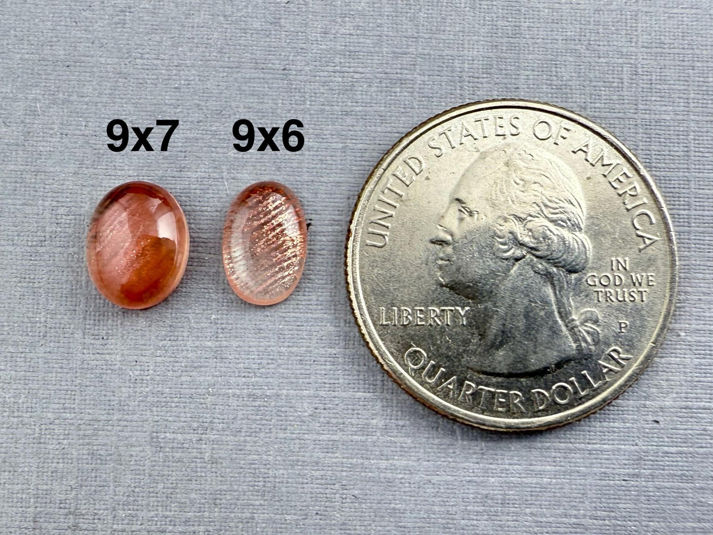 9x7 or 9x6 Oregon Sunstones Oval Cabochon with Schiller - Gem Enthusiast
