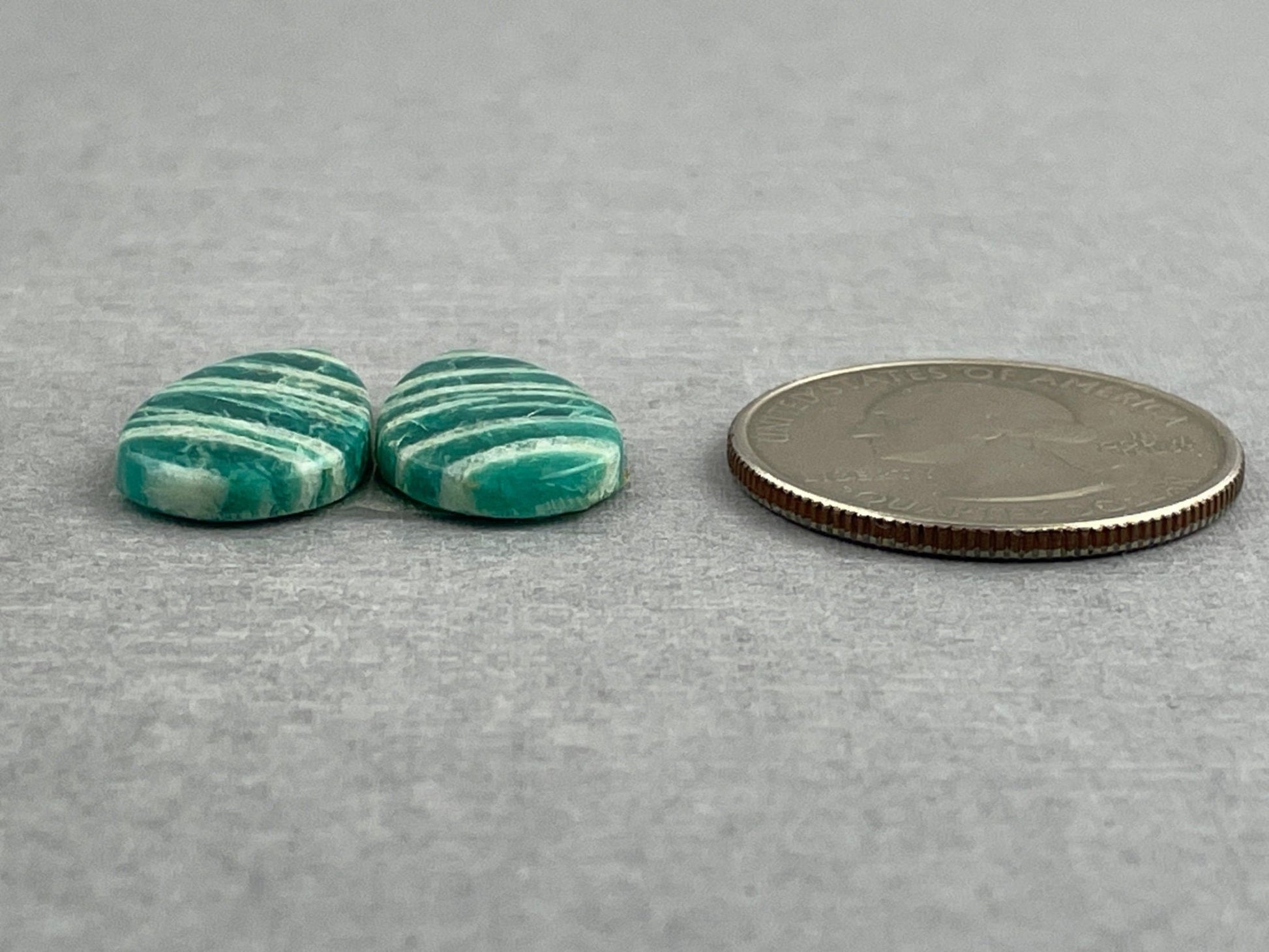 Amazonite Matched Pair Pear Cabochons | Natural Loose Gemstone | AMZ219 - Gem Enthusiast