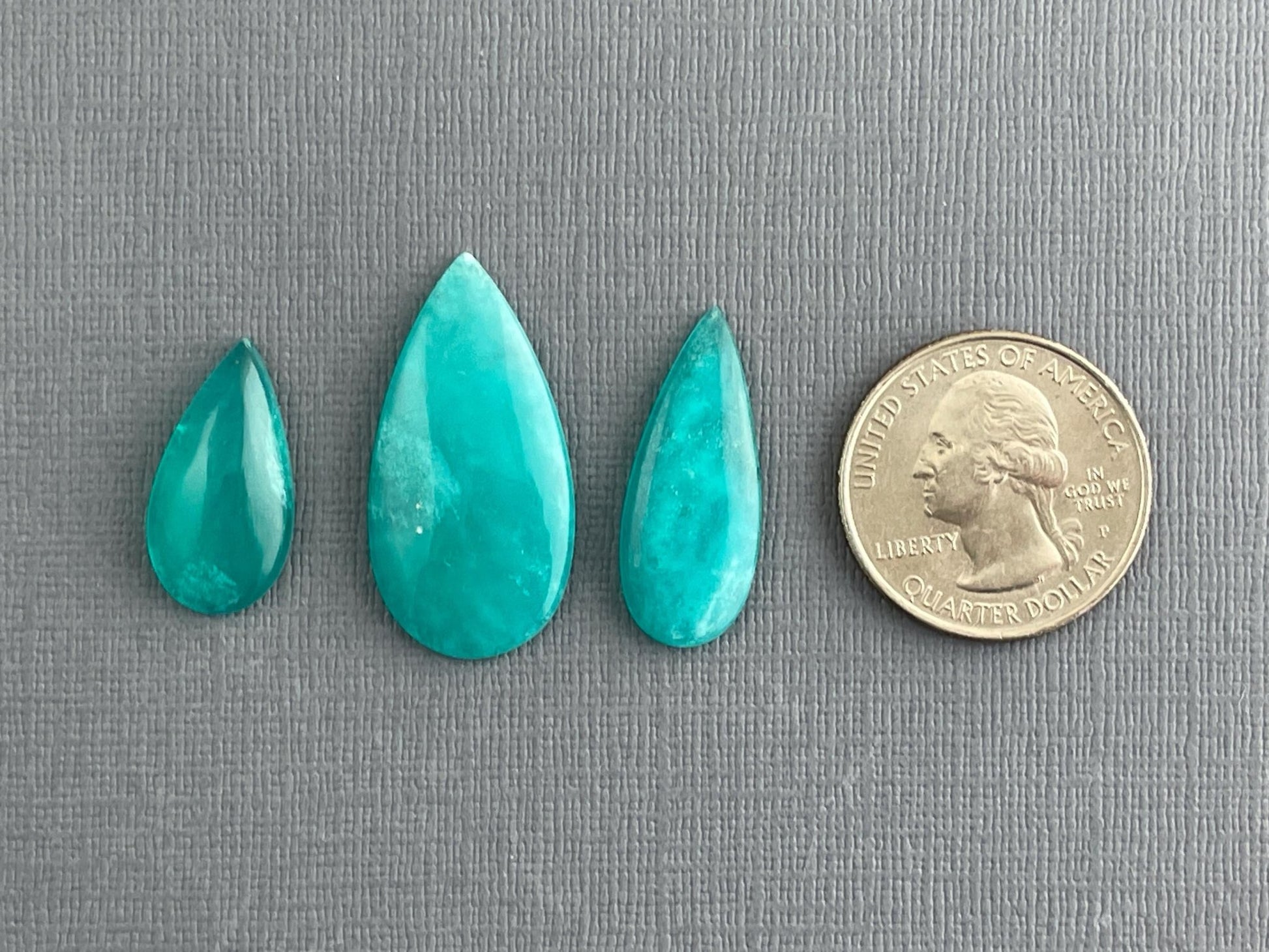 Amazonite Pear Cabochon Lot | Loose Gemstone | AMZ177 - Gem Enthusiast