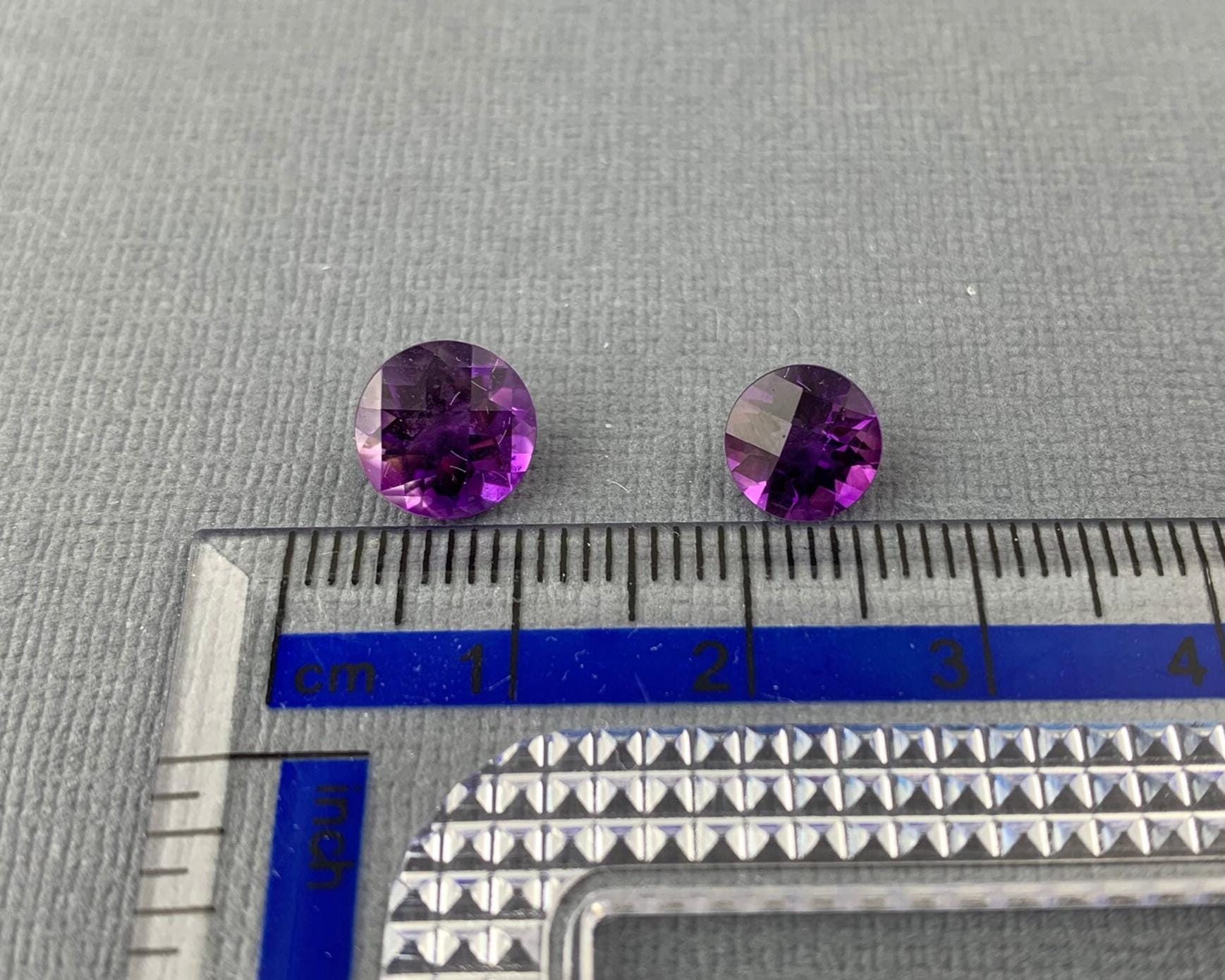 Arizona Amethyst | 7mm or 8mm Round Checkerboard Cut | Ethically Sourced from Four Peaks Mine - Gem Enthusiast