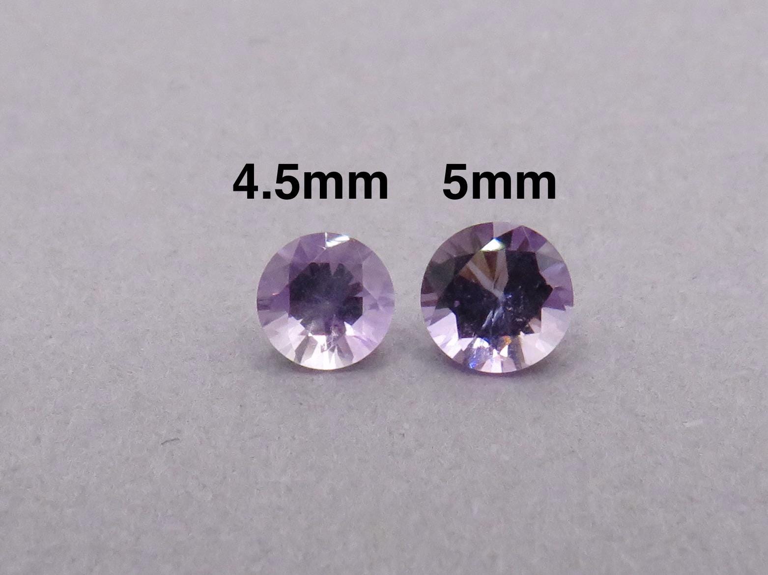 Arizona Amethyst | Four Peaks Mine, USA | 4.5mm or 5mm Round | Sold Per Stone - Gem Enthusiast