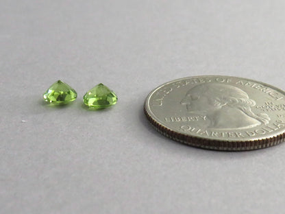 Arizona Peridot 5.5mm Round Pair | Round Natural Stone | PE213 - Gem Enthusiast