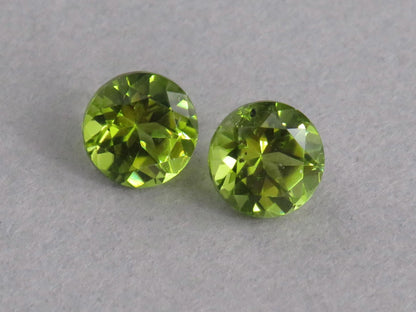 Arizona Peridot 6mm Round Pair | Round Natural Stone | PE212 - Gem Enthusiast