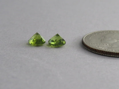 Arizona Peridot 6mm Round Pair | Round Natural Stone | PE212 - Gem Enthusiast