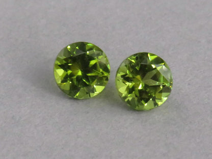 Arizona Peridot 6mm Round Pair | Round Natural Stone | PE212 - Gem Enthusiast