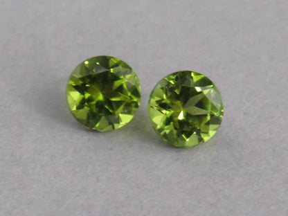 Arizona Peridot 6mm Round Pair | Round Natural Stone | PE212 - Gem Enthusiast