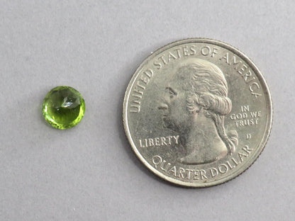Arizona Peridot 7mm Round | Natural Stone with Mineral Inclusions | USA | PE215 - Gem Enthusiast