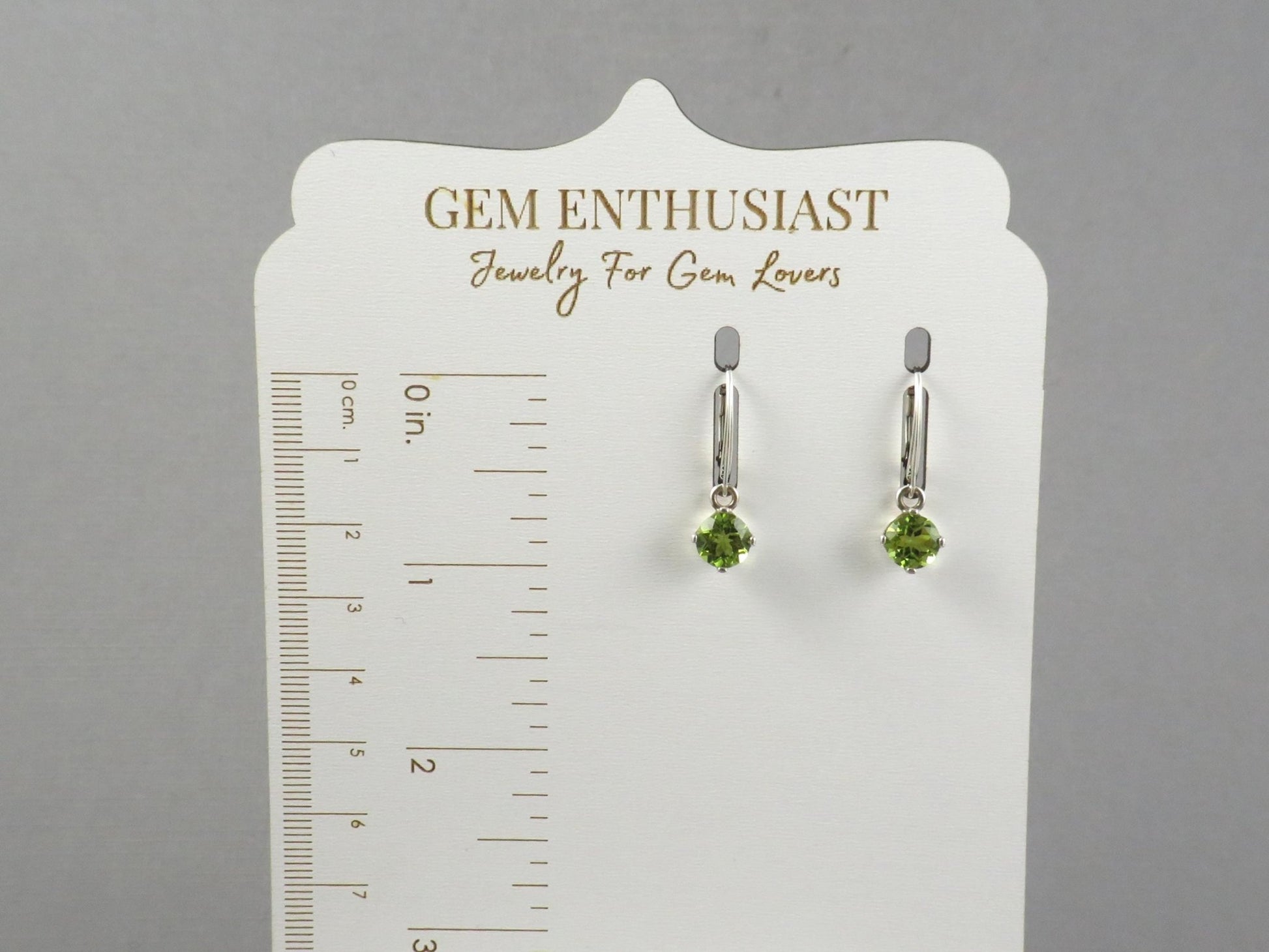 Arizona Peridot Drop Earrings in Sterling Silver | EAR106 - Gem Enthusiast