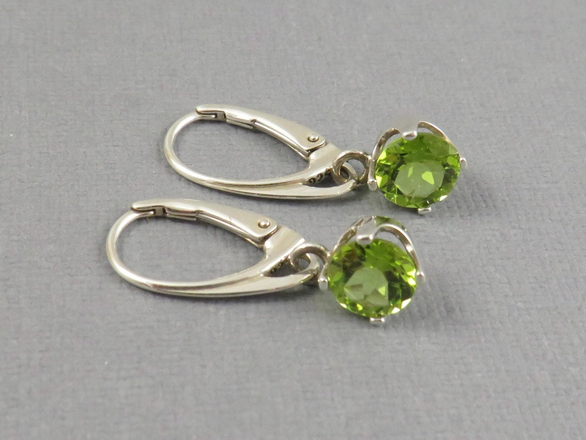 Arizona Peridot Drop Earrings in Sterling Silver | EAR106 - Gem Enthusiast