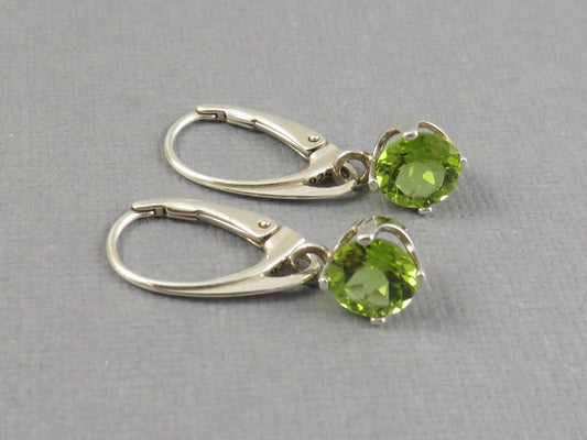 Arizona Peridot Drop Earrings in Sterling Silver | EAR106 - Gem Enthusiast