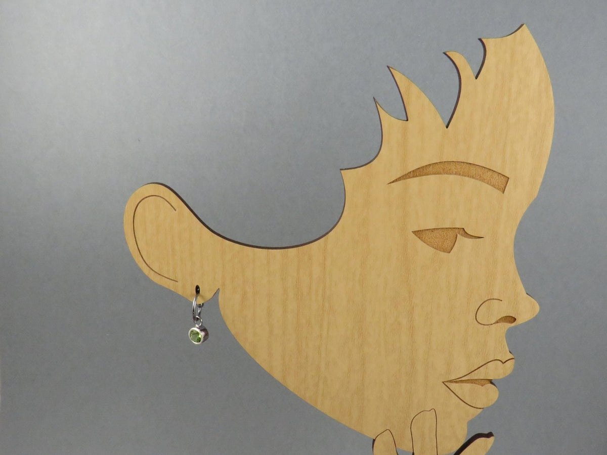 Arizona Peridot Hoop Earrings | Sterling Silver with Patina | Peridot | ER146 - Gem Enthusiast