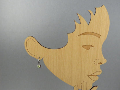 Arizona Peridot Hoop Earrings | Sterling Silver with Patina | Peridot | ER146 - Gem Enthusiast