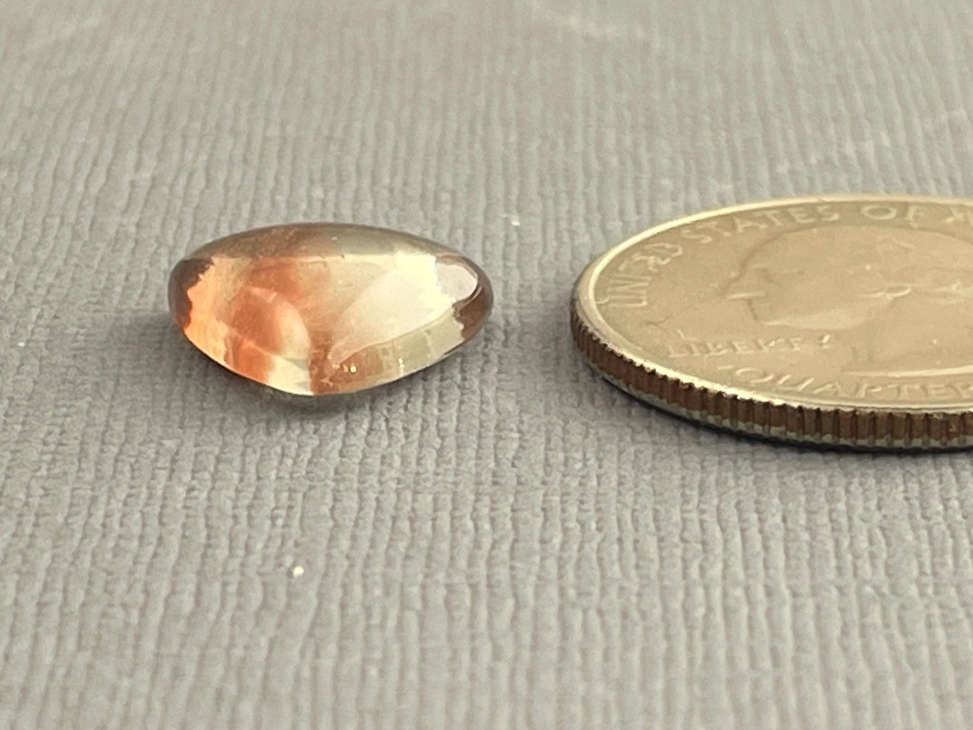 Bicolor Oregon Sunstone | 12mm Triangle Cabochon | Natural American Gemstone | OSC275 - Oregon Sunstone - Gem Enthusiast