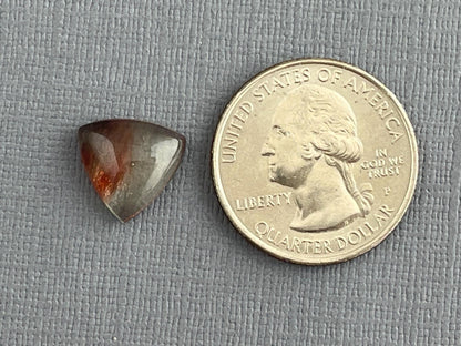 Bicolor Oregon Sunstone | 12mm Triangle Cabochon | Natural American Gemstone | OSC275 - Oregon Sunstone - Gem Enthusiast