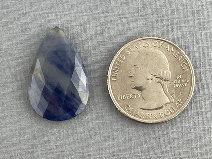 Bicolor Sapphire Rose Cut Pear | 26x16x4 mm | 19 carats | Natural Loose Gemstones | SRO223 - Sapphire - Gem Enthusiast