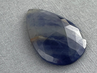 Bicolor Sapphire Rose Cut Pear | 26x16x4 mm | 19 carats | Natural Loose Gemstones | SRO223 - Sapphire - Gem Enthusiast