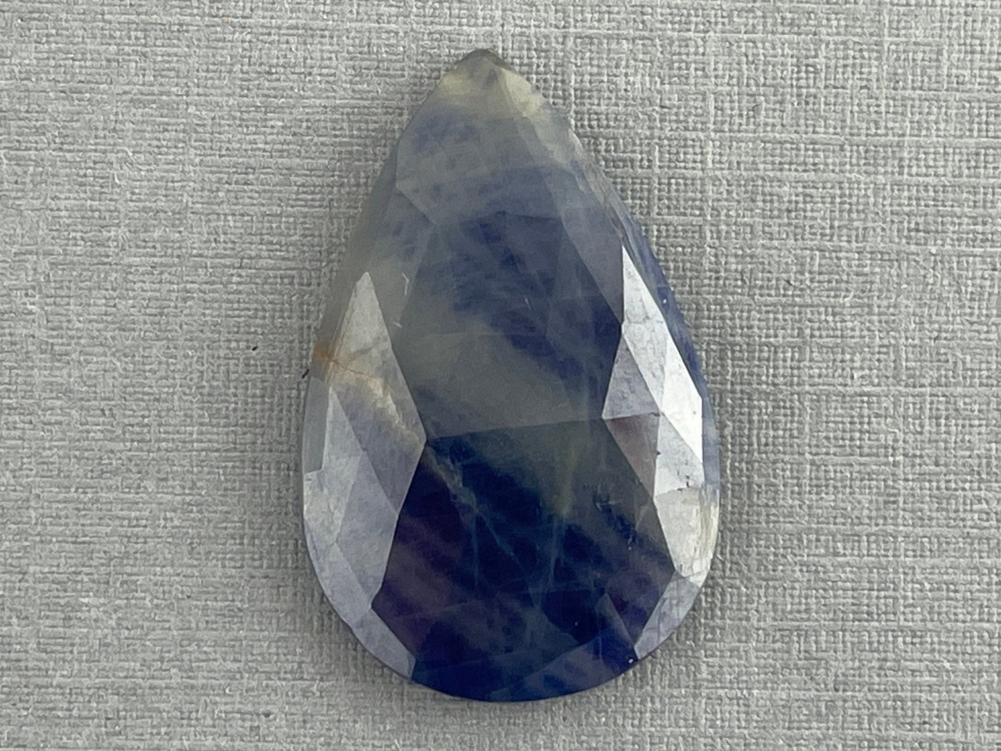 Bicolor Sapphire Rose Cut Pear | 26x16x4 mm | 19 carats | Natural Loose Gemstones | SRO223 - Sapphire - Gem Enthusiast
