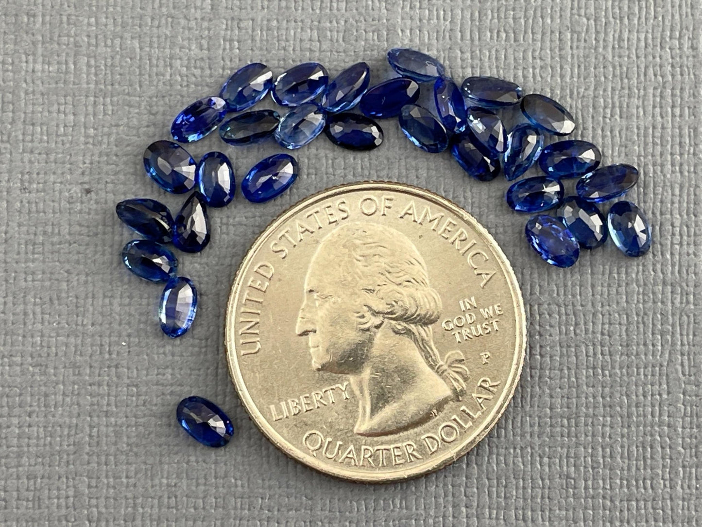 Blue Bicolor Sapphire Faceted Ovals | 5x3 mm | 4 Stones per Lot - Sapphire - Gem Enthusiast