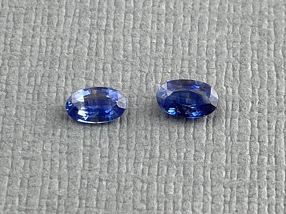 Blue Bicolor Sapphire Faceted Ovals | 5x3 mm | 4 Stones per Lot - Sapphire - Gem Enthusiast