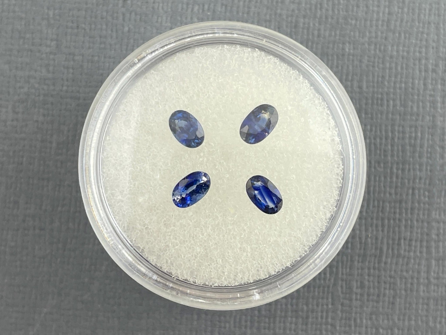 Blue Bicolor Sapphire Faceted Ovals | 5x3 mm | 4 Stones per Lot - Sapphire - Gem Enthusiast