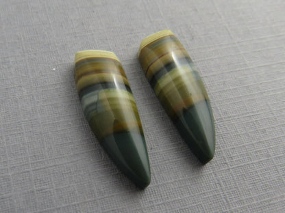 Blue Mountain Jasper Pair | Mined in Oregon USA | 22x7 | JS355 - Gem Enthusiast