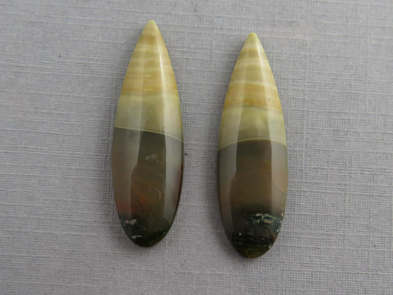 Blue Mountain Jasper Pair | Mined in Oregon USA | 30x10 | JS391 - Gem Enthusiast