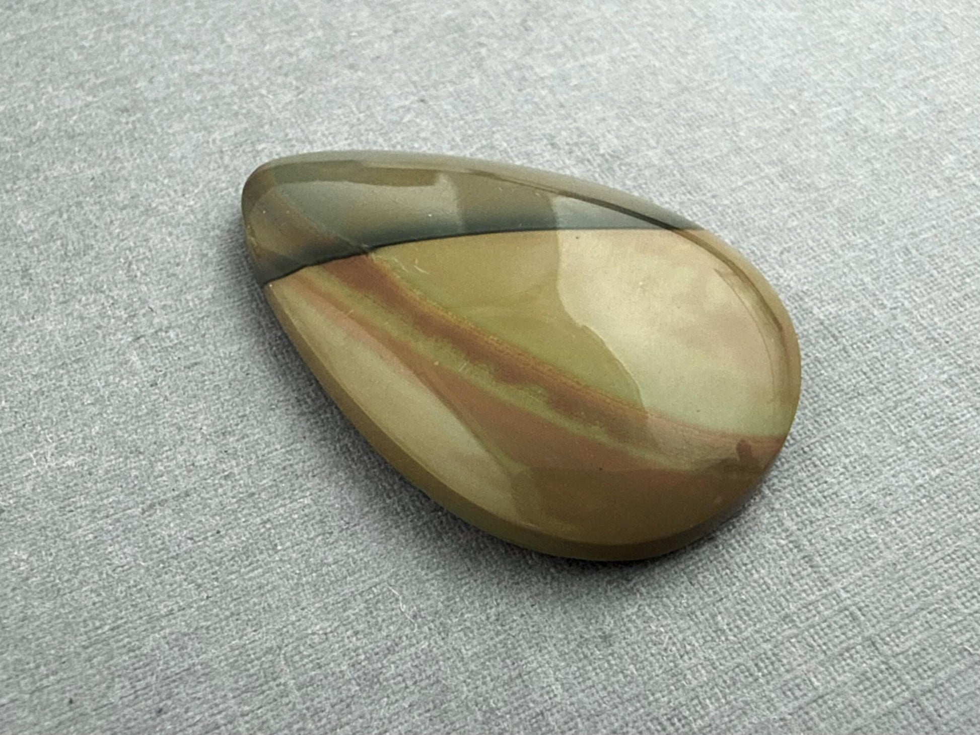 Blue Mountain Jasper Pear Cabochon | Oregon Gemstone | Mined in the USA | JS321 - Gem Enthusiast