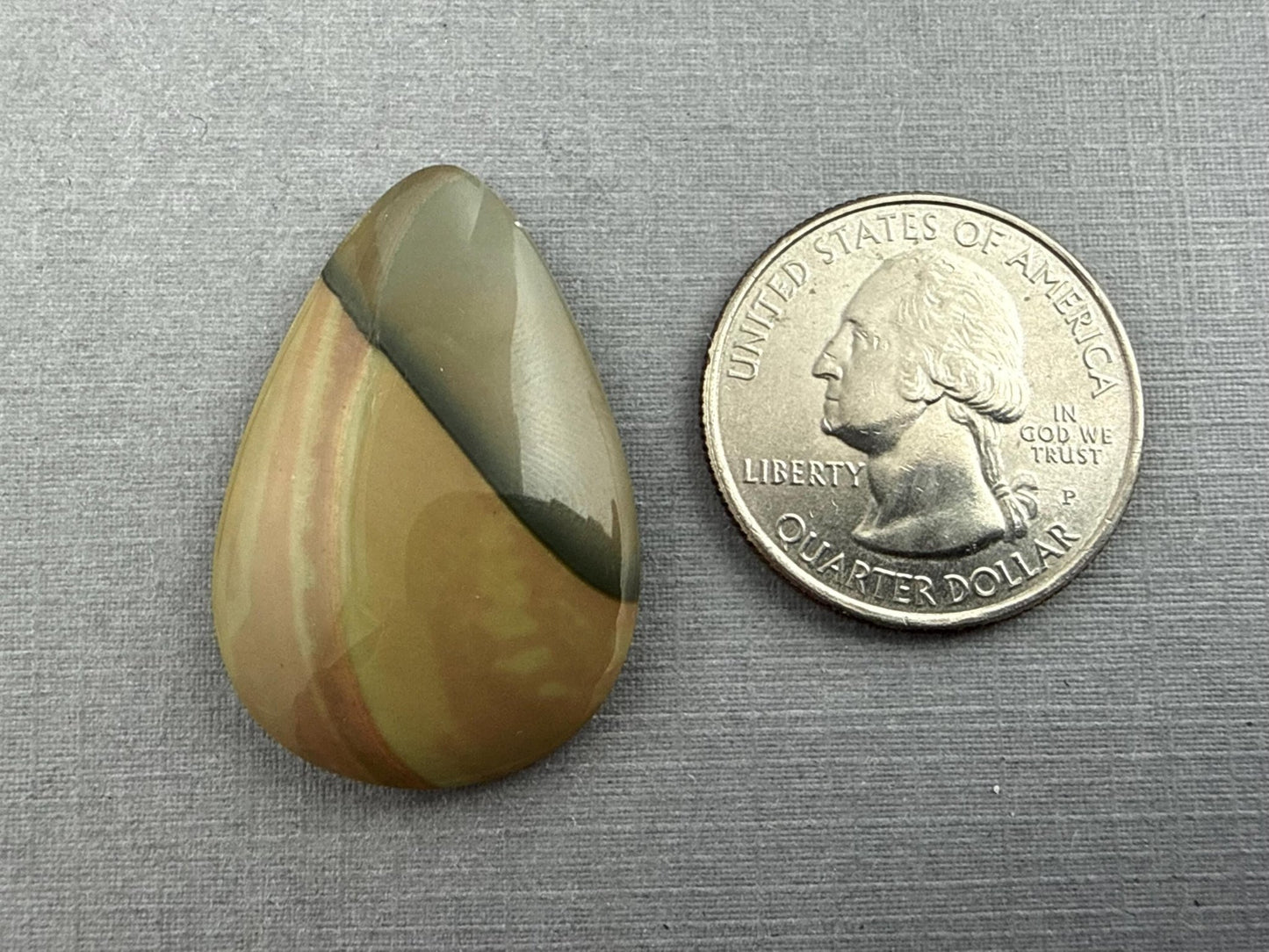 Blue Mountain Jasper Pear Cabochon | Oregon Gemstone | Mined in the USA | JS321 - Gem Enthusiast