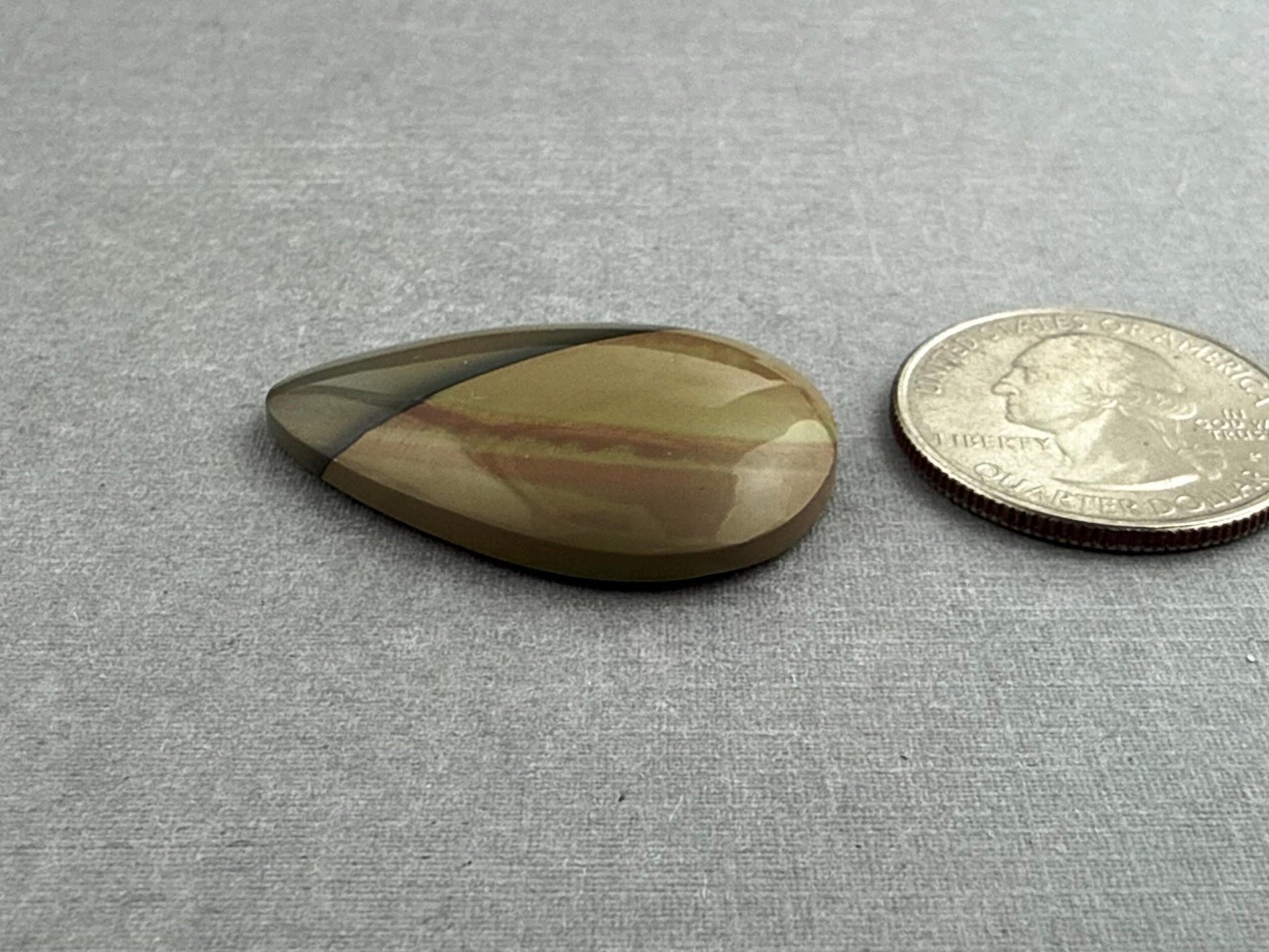 Blue Mountain Jasper Pear Cabochon | Oregon Gemstone | Mined in the USA | JS321 - Gem Enthusiast