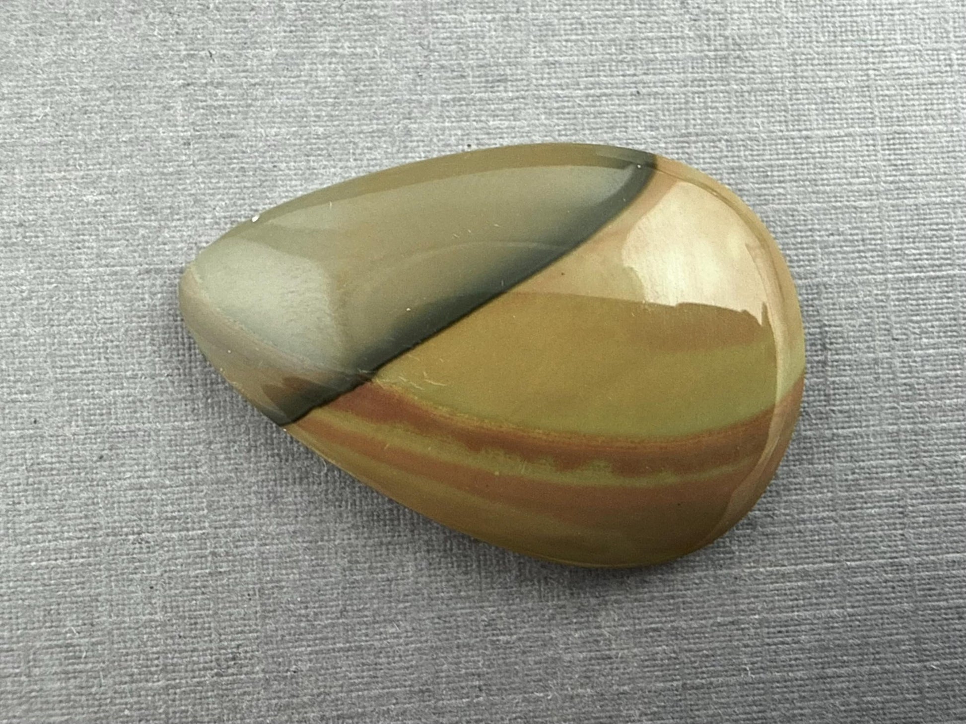 Blue Mountain Jasper Pear Cabochon | Oregon Gemstone | Mined in the USA | JS321 - Gem Enthusiast