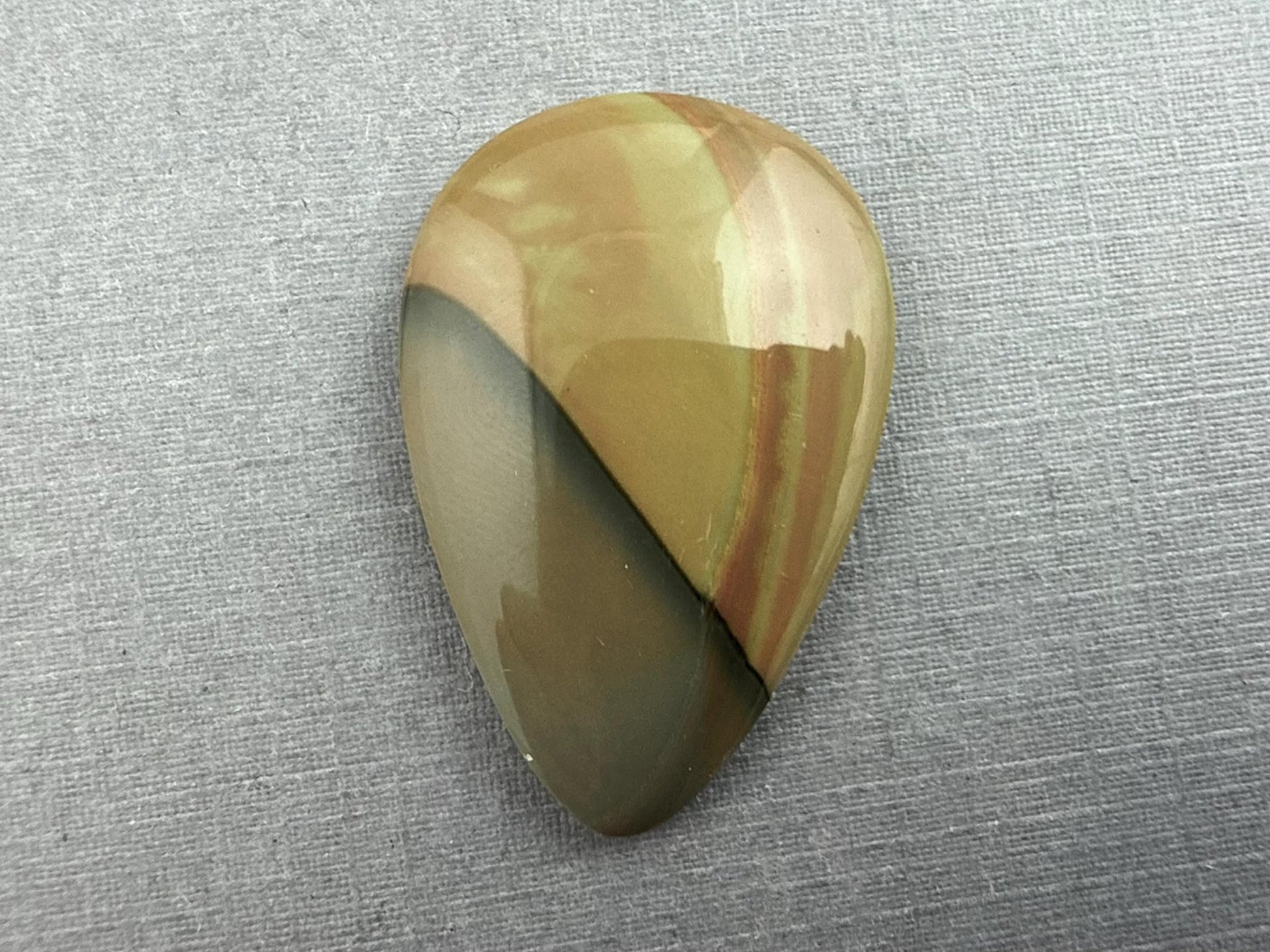 Blue Mountain Jasper Pear Cabochon | Oregon Gemstone | Mined in the USA | JS321 - Gem Enthusiast