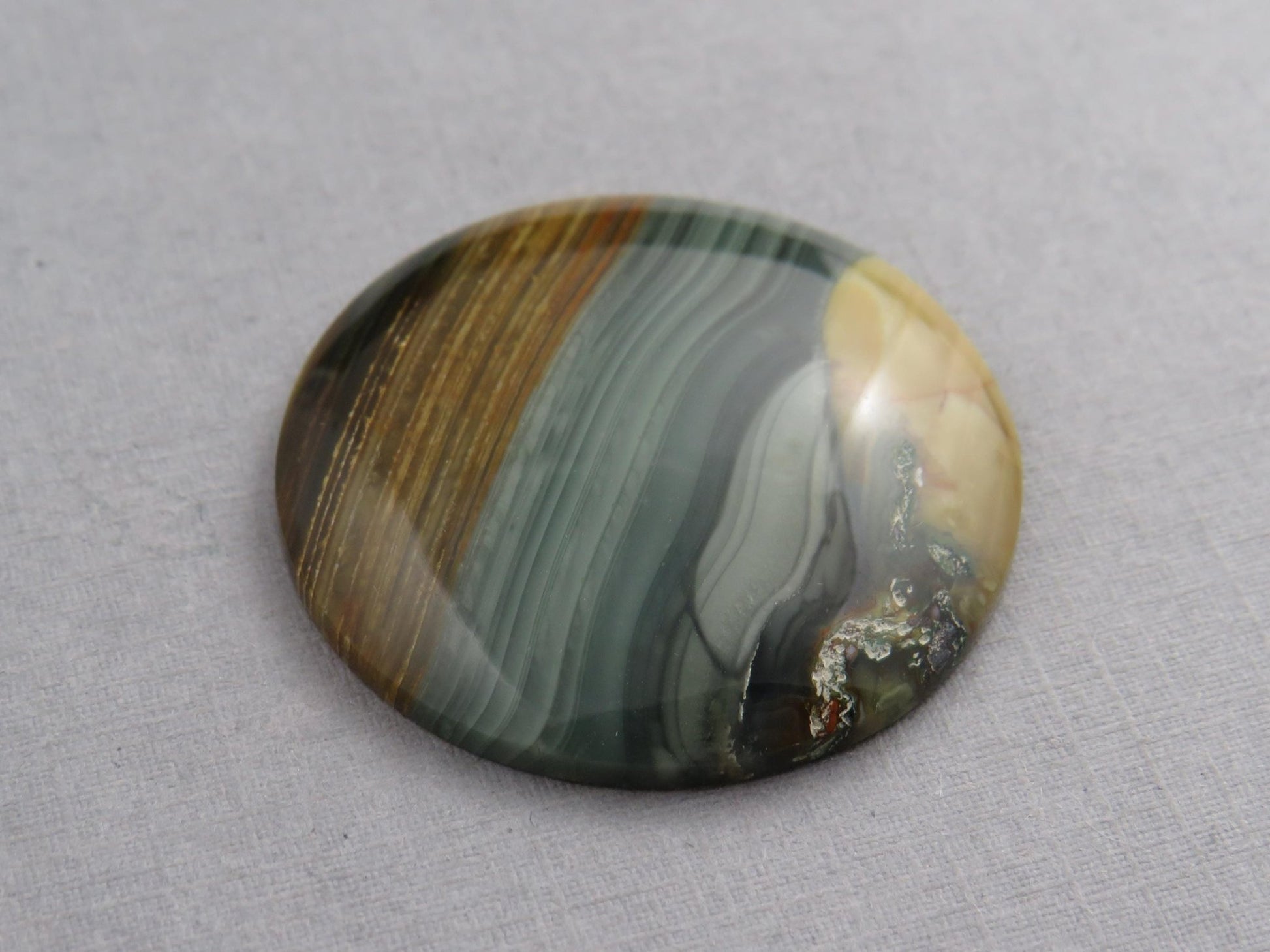Blue Mountain Jasper Round Cabochon | 32mm | Oregon Gemstone | Mined in the USA | JS354 - Gem Enthusiast