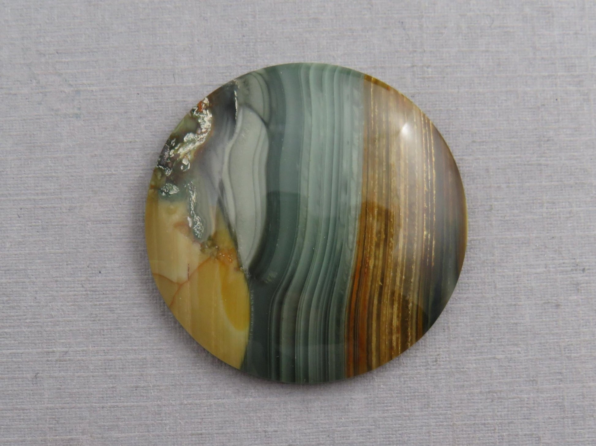 Blue Mountain Jasper Round Cabochon | 32mm | Oregon Gemstone | Mined in the USA | JS354 - Gem Enthusiast