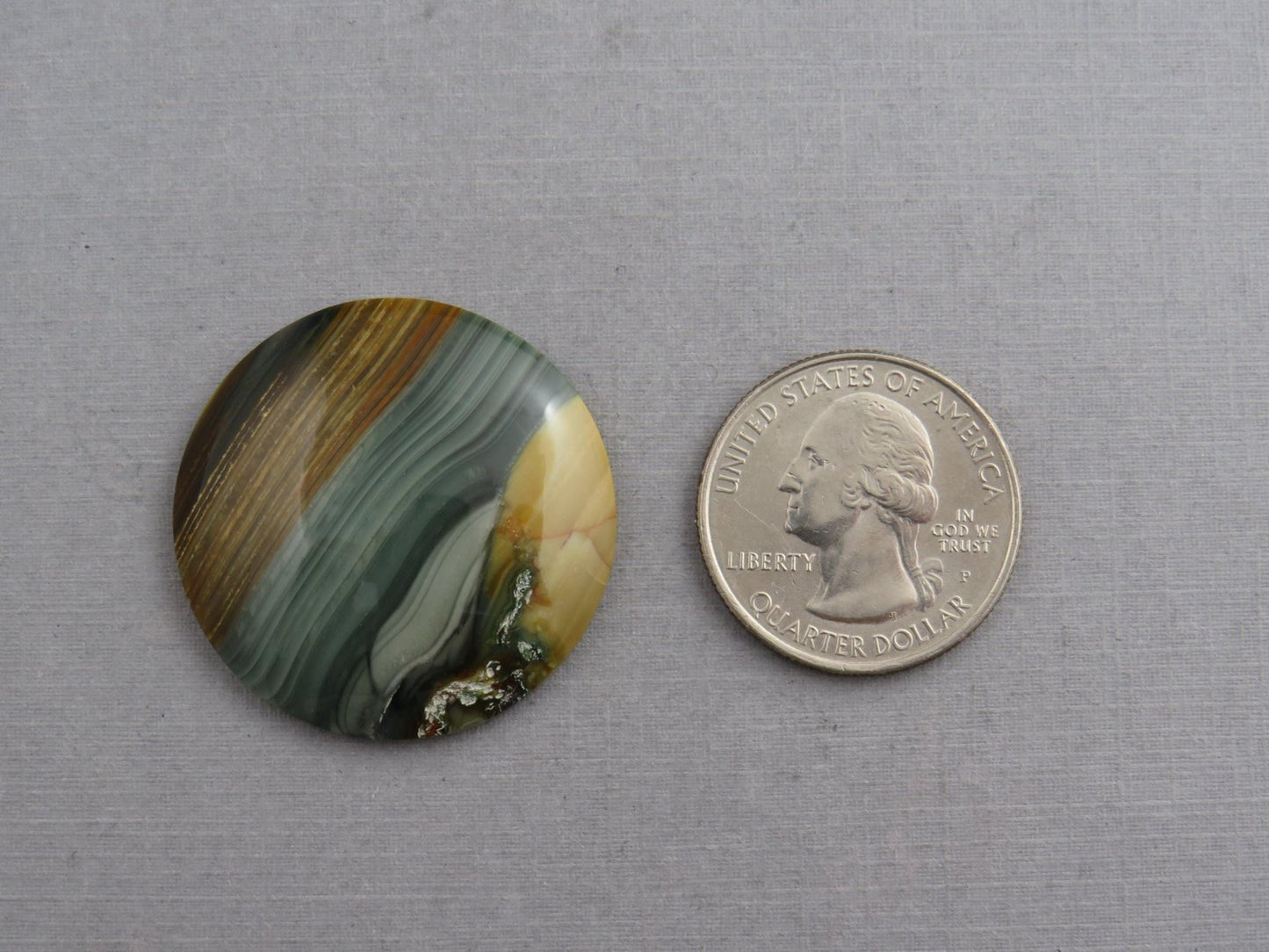 Blue Mountain Jasper Round Cabochon | 32mm | Oregon Gemstone | Mined in the USA | JS354 - Gem Enthusiast