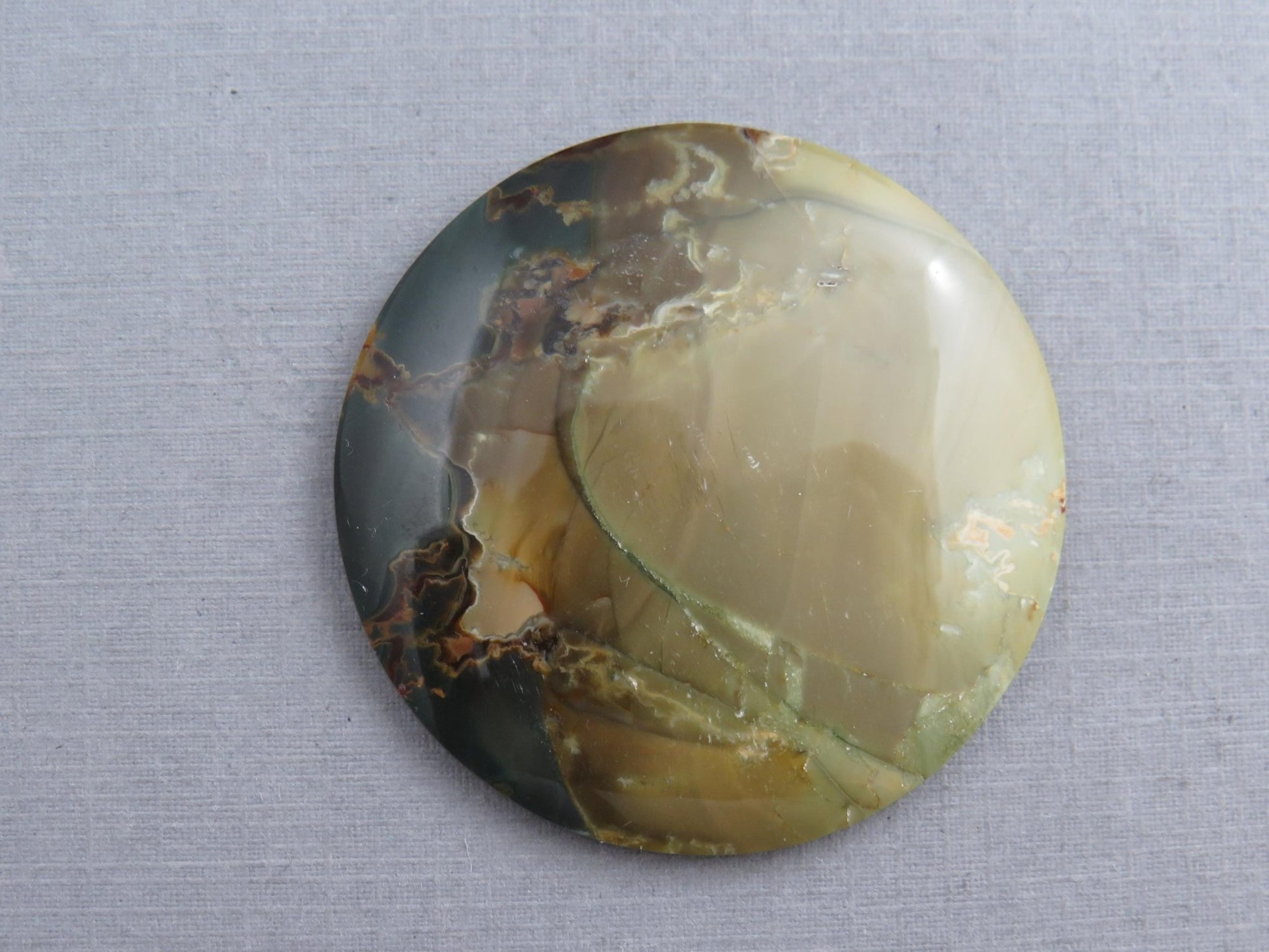 Blue Mountain Jasper Round Cabochon | 40mm | Oregon Gemstone | Mined in the USA | JS349 - Gem Enthusiast