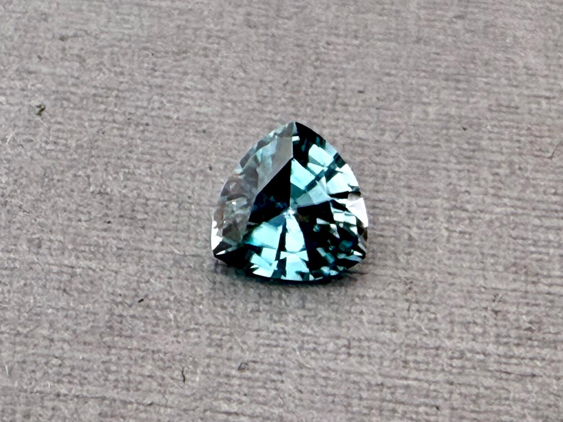 Blue Zircon Trillion Cut | Natural Gemstone | 4.9 x 4.8 mm | ZC102 - Gem Enthusiast