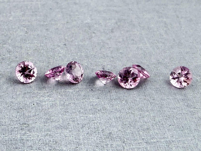 California Pink Tourmaline Round | Natural Gemstone | Calibrated 3.5mm - Gem Enthusiast