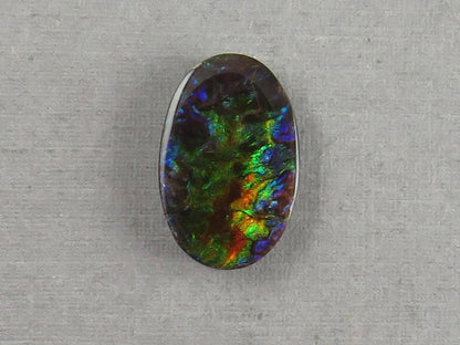 Canadian Ammolite Doublet | Natural Ammonite Fossil Cabochon | 16x10 | AC102 - Gem Enthusiast