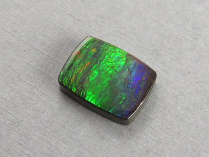 Canadian Ammolite Doublet | Natural Ammonite Fossil Cabochon | AC103 - Gem Enthusiast