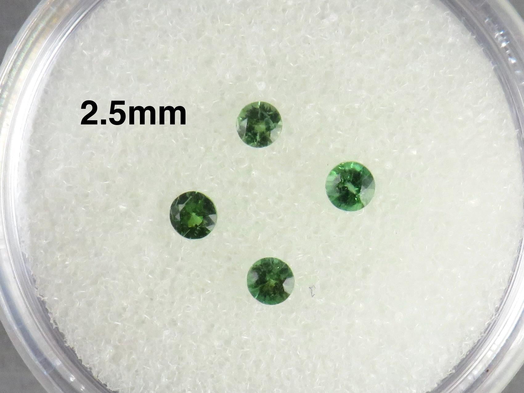 Chrome Tourmaline Round Loose Gemstone | 2.5mm 3mm | Tanzania - Gem Enthusiast
