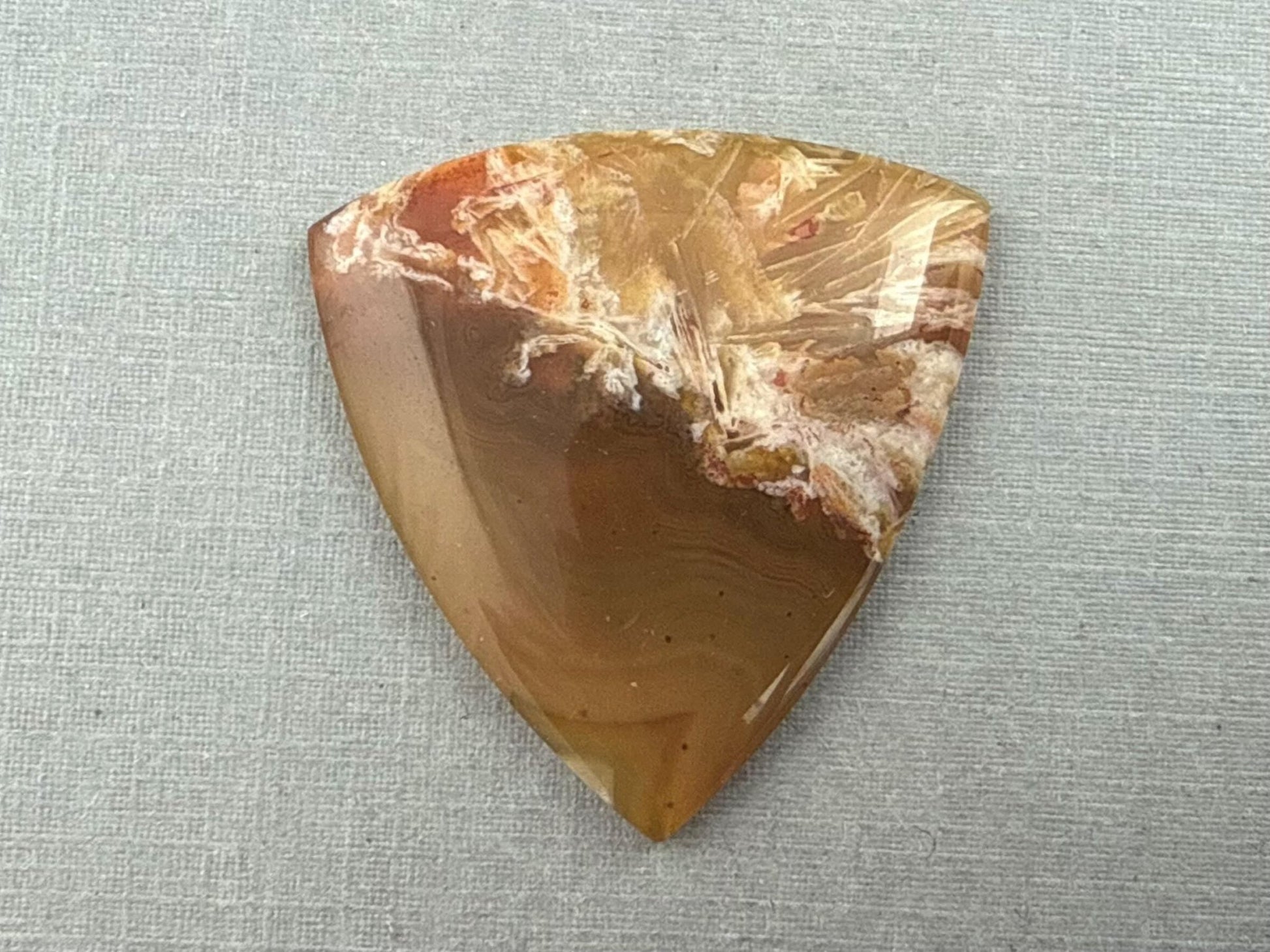 Condor Sagenite Agate Cabochon | Chalcedony from Patagonia Argentina | AG306 - Gem Enthusiast